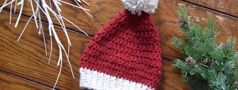Baby and Toddler Crochet Santa Hat Free Pattern