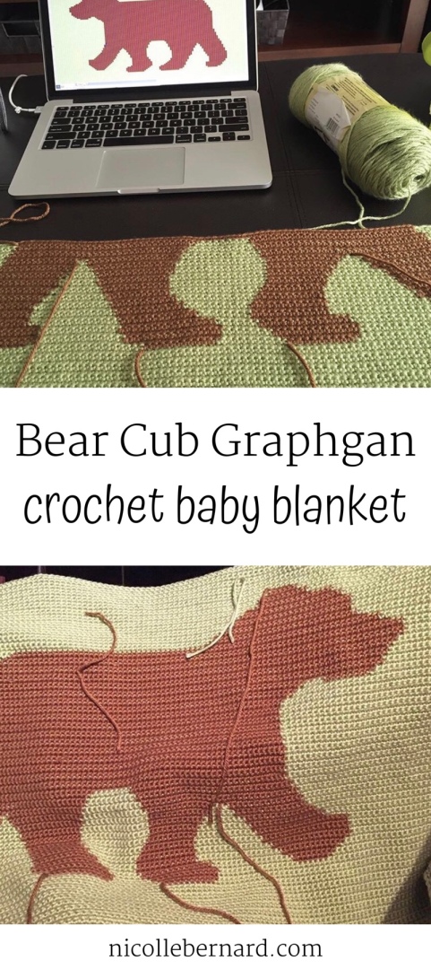 Bear cub graphgan crochet baby blanket