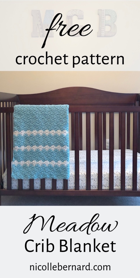 Meadow Crib or Baby Blanket Free Crochet Pattern using Harlequin Stitch